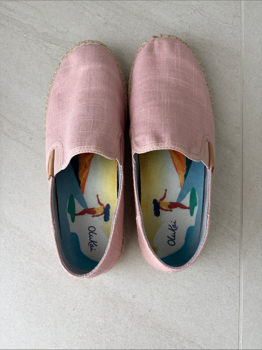 Womens Pink Slip-On Canvas Shoes